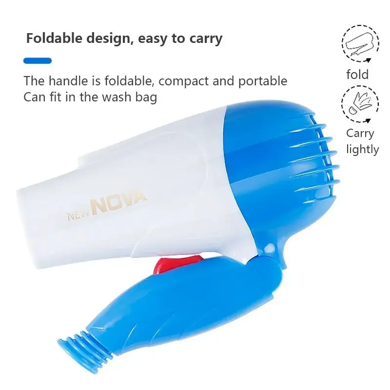 Professional Foldable 1000W Hair Dryer with 2 Speeds