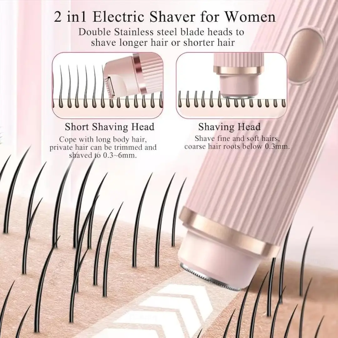 2-in-1 Dual Head Electric Bikini Trimmer for Women