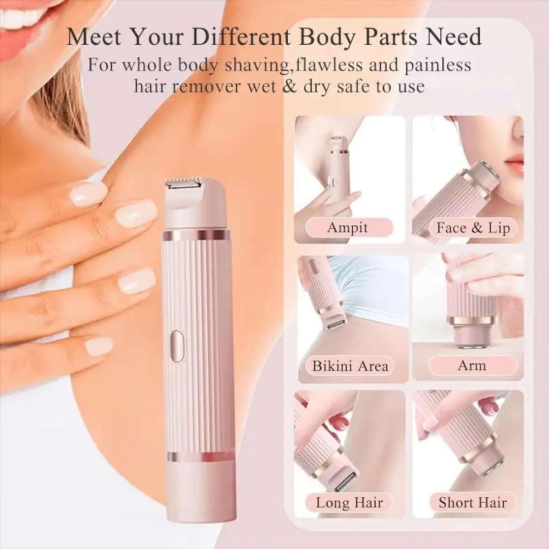 2-in-1 Dual Head Electric Bikini Trimmer for Women