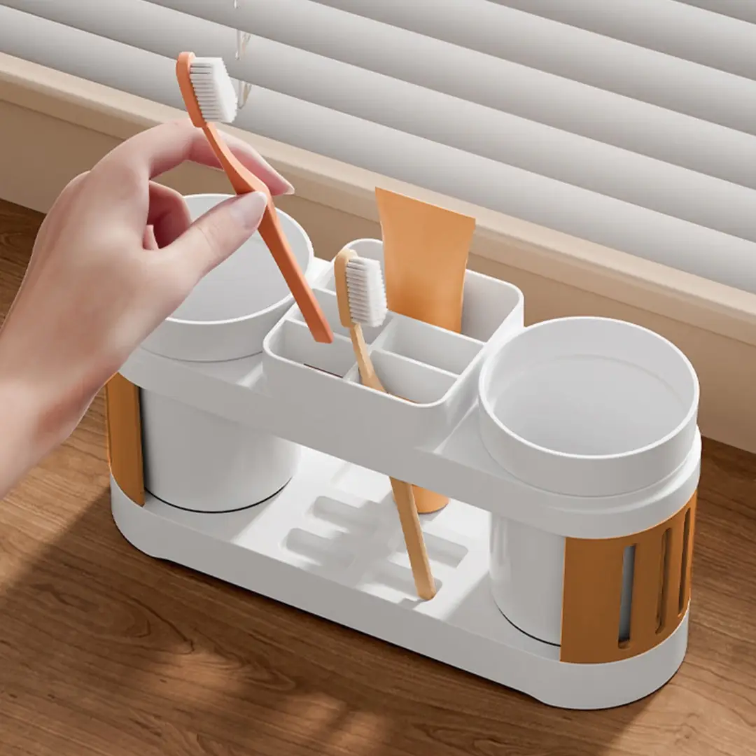 Toothbrush Holder Set with 2 Cups