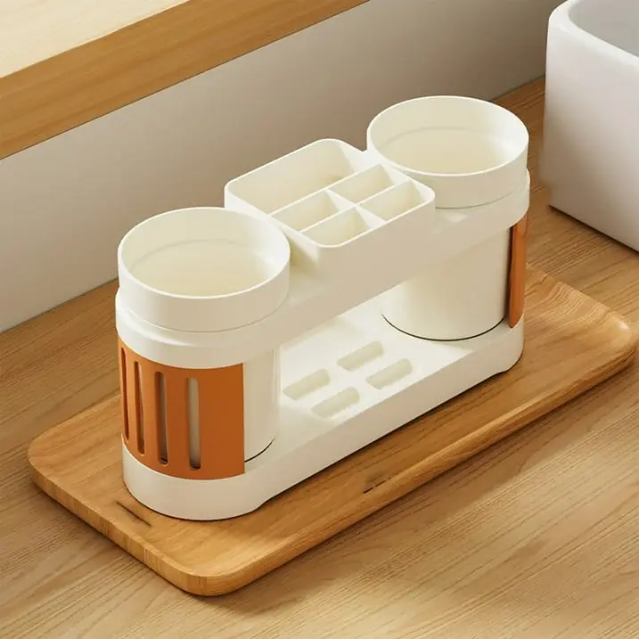Toothbrush Holder Set with 2 Cups