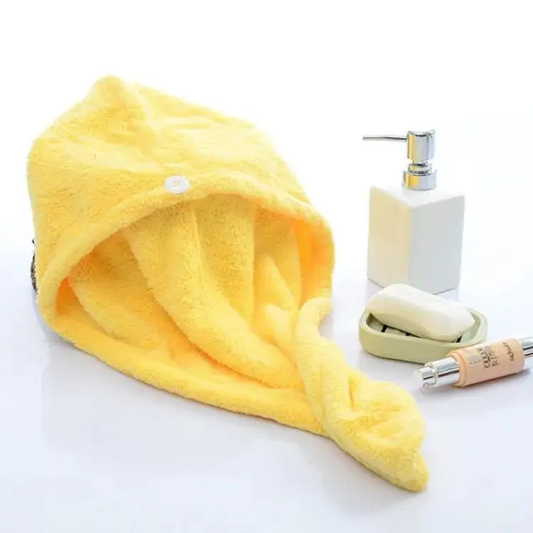 100% Cotton Hair Drying Towel Cap Turban Quick Dry Wrap