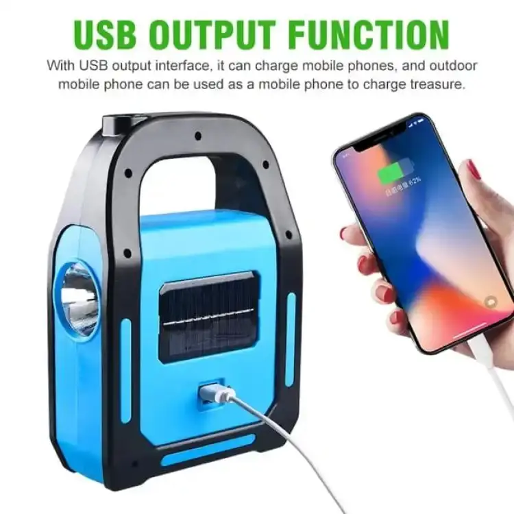 USB Rechargeable LED Camping Lantern with Solar Charging