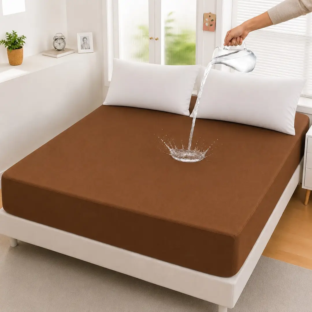 Micro Plain Double Bed Mattress Cover