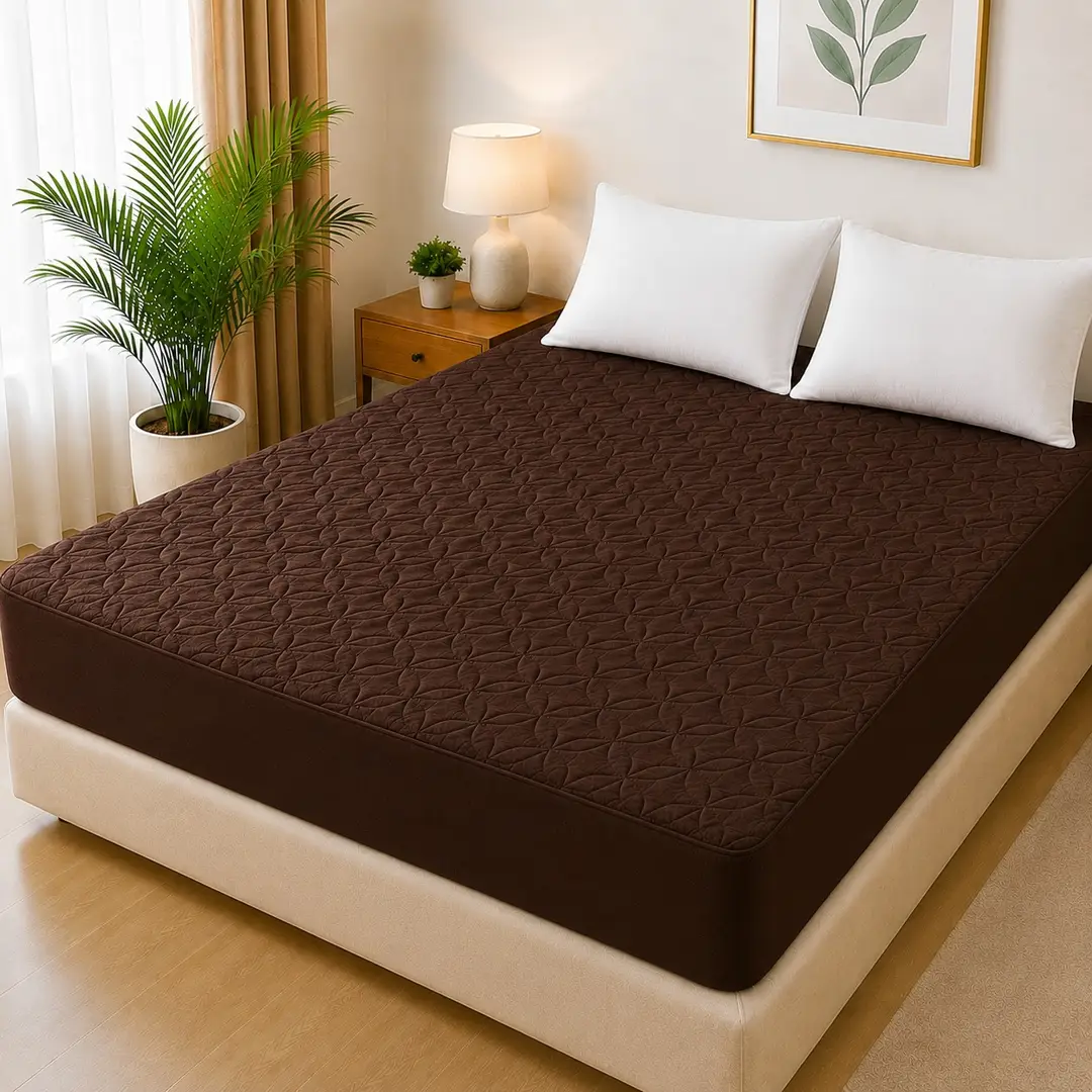 Micro Plain Double Bed Mattress Cover