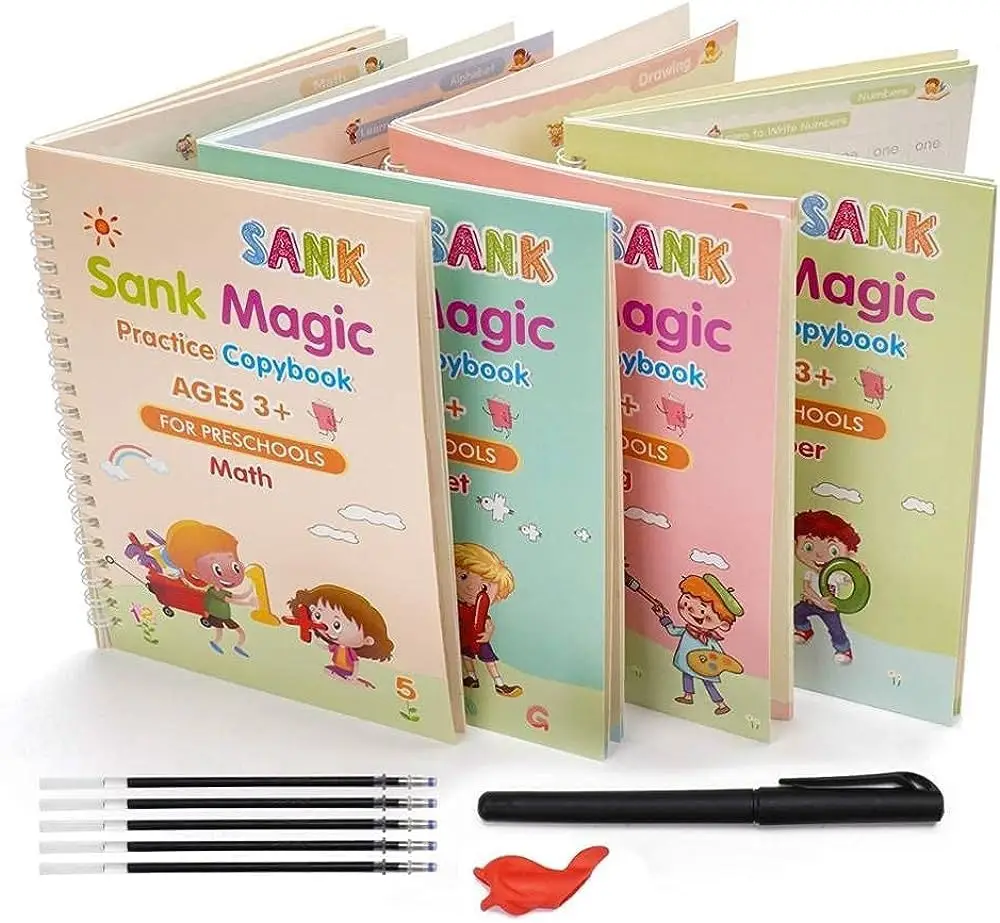 Sank Magic Practice Copybook with Gripper and Ink Refills