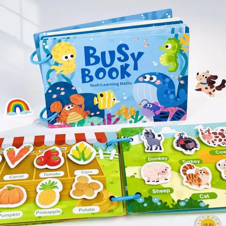 Montessori Quiet Busy Book for Kids - Activity Book