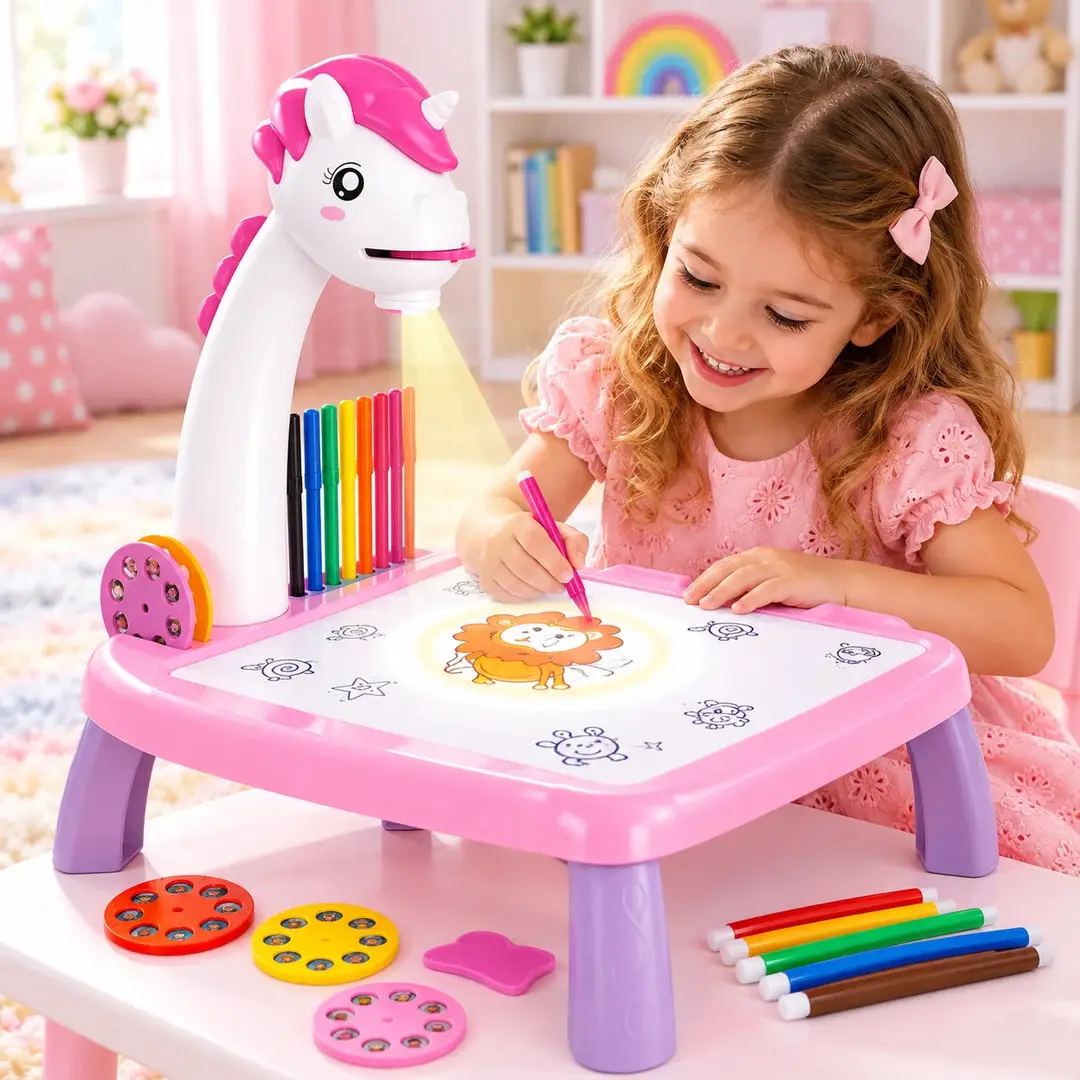 LED Projector Art Drawing Table Kids Projection Table