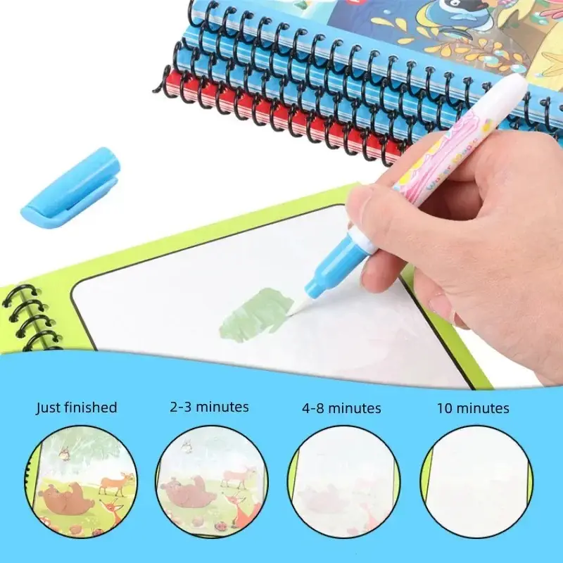 Pack of 2 Magic Water Coloring Books for Kids