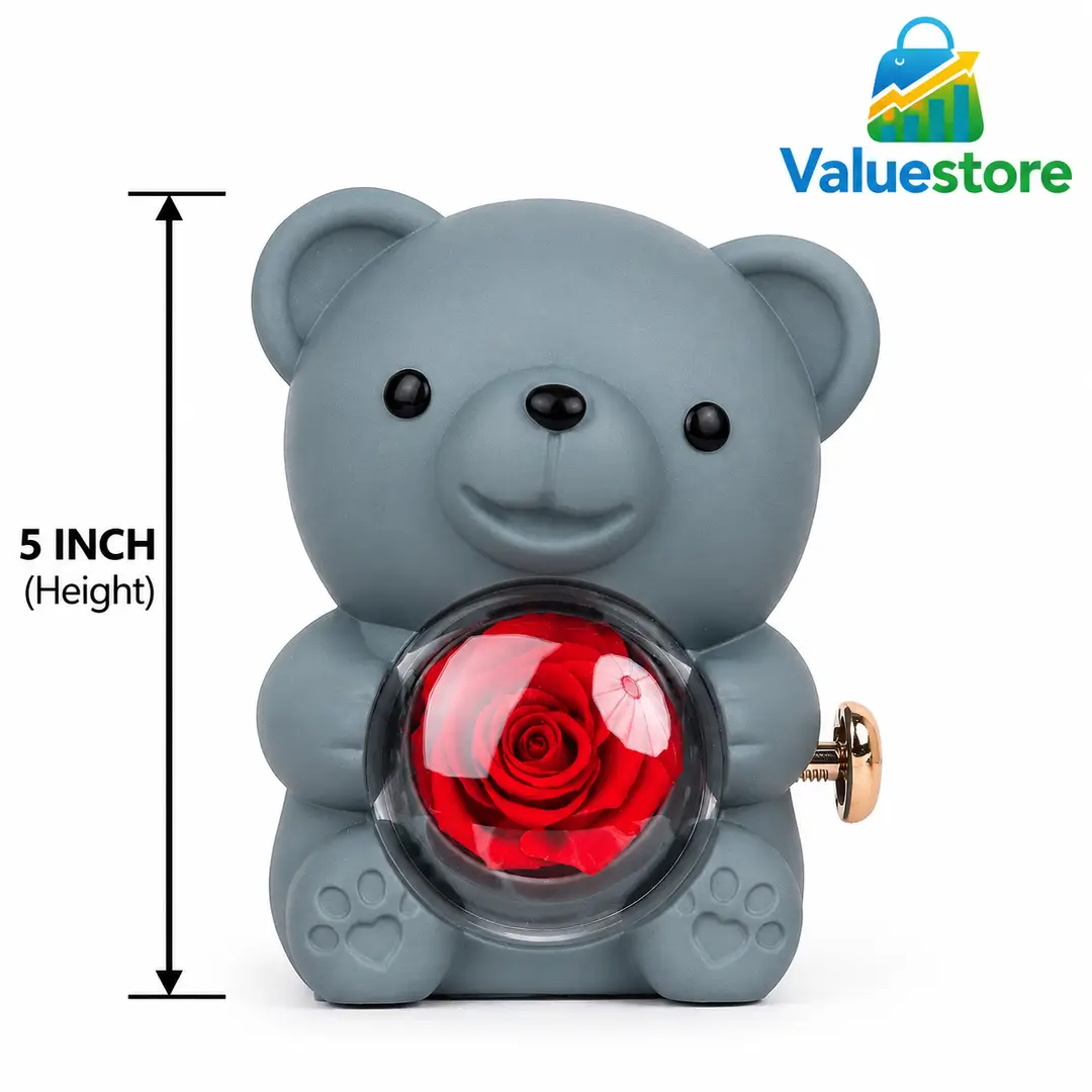 Artificial Jewellery Set with Teddy Bear 5 Inch Gift Box