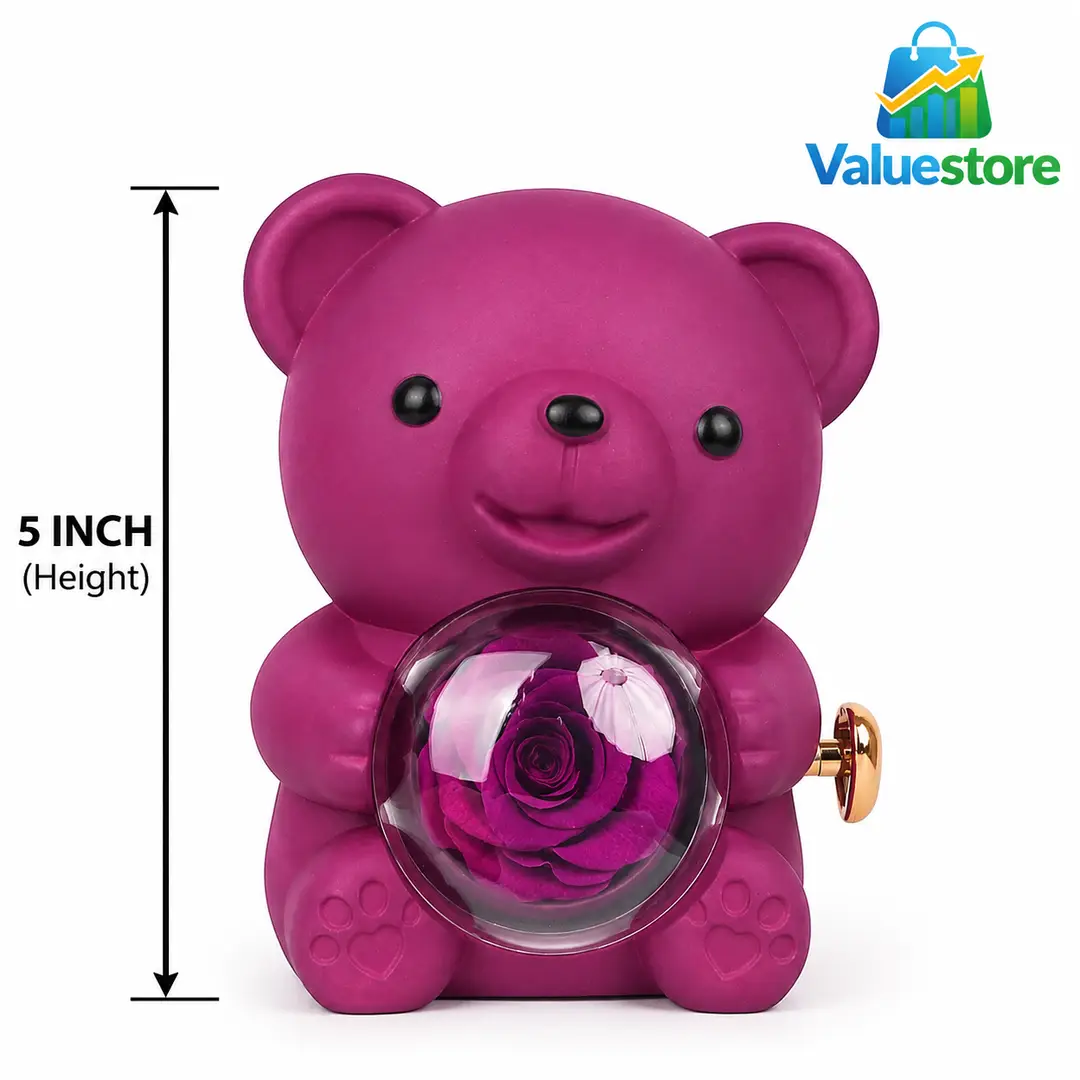 Artificial Jewellery Set with Teddy Bear 5 Inch Gift Box