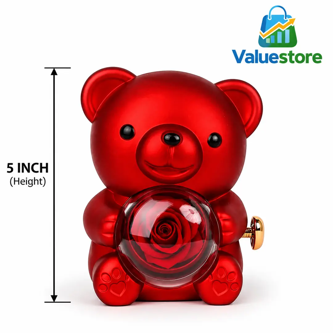 Artificial Jewellery Set with Teddy Bear 5 Inch Gift Box