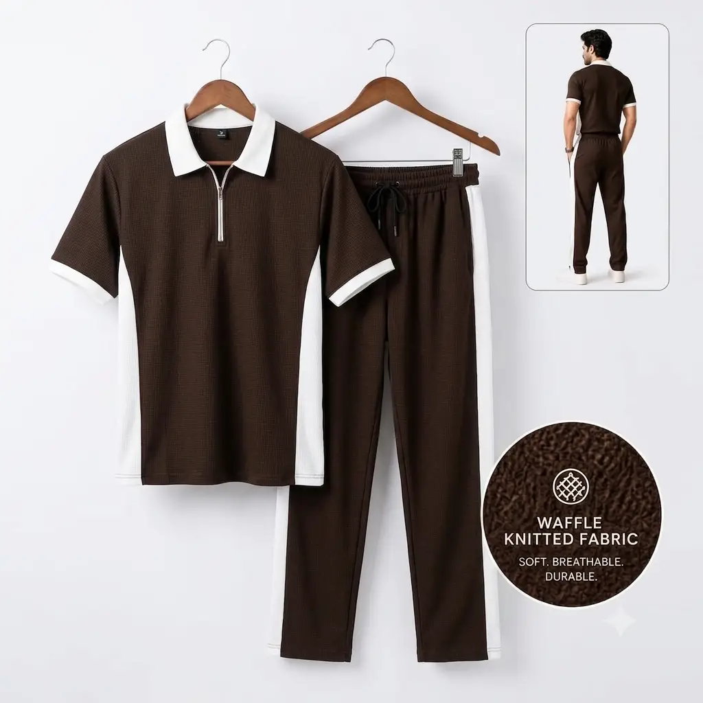 2 Pcs Men's Dri Fit Texture Track Suit