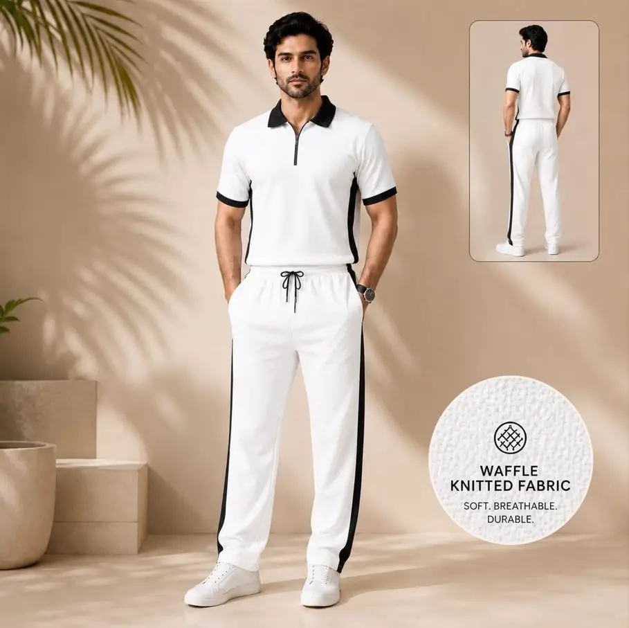 2 Pcs Men's Dri Fit Texture Track Suit