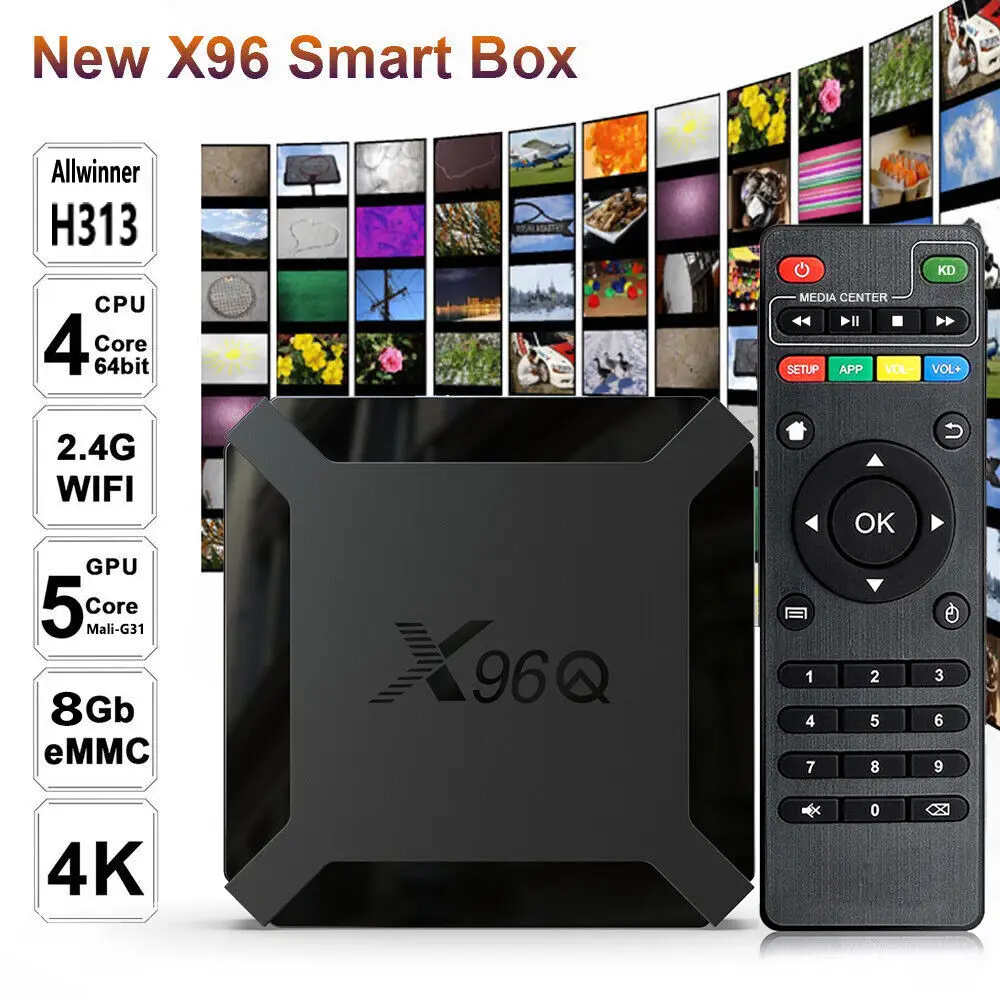 X96Q Android Smart TV Box 4K Ultra HD Allwinner H313 Media