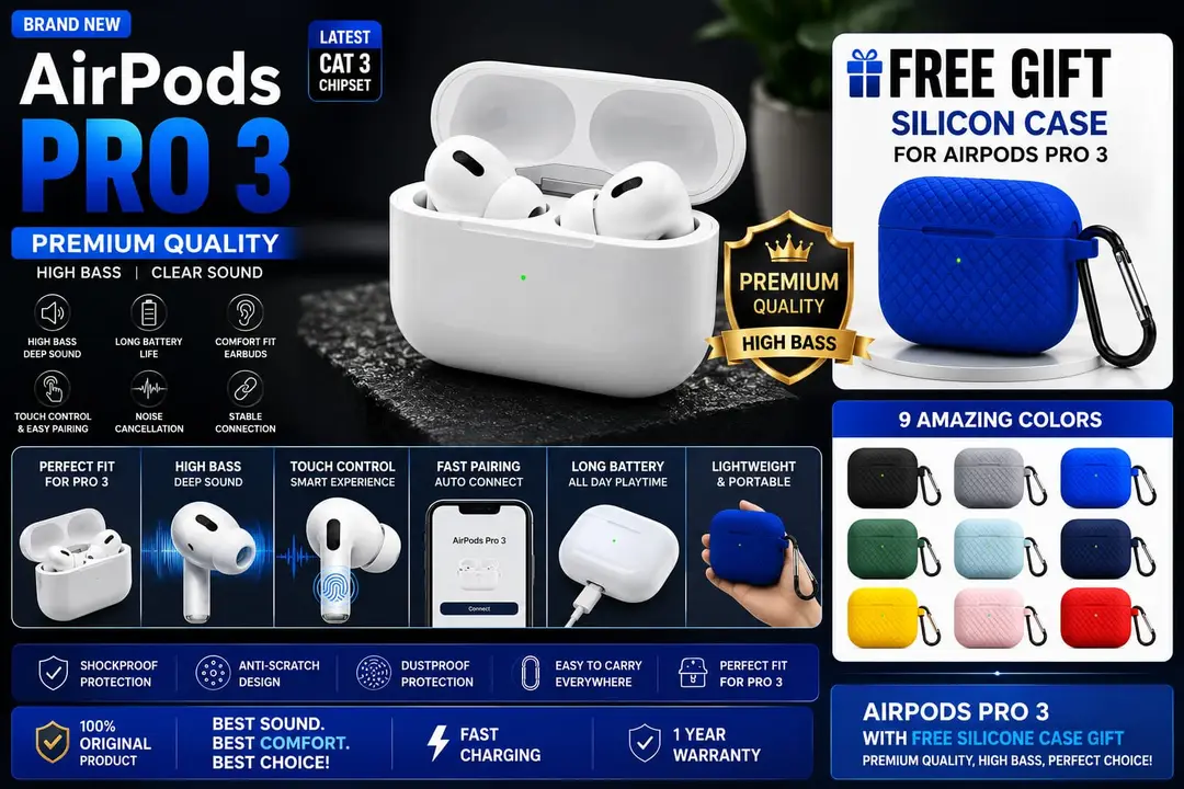 Pro 3 Wireless Earbuds High Bass Bluetooth Buds