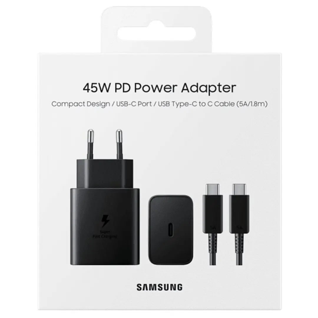 Fast Charging 45W PD Power Adapter with 5A USB-C Cable