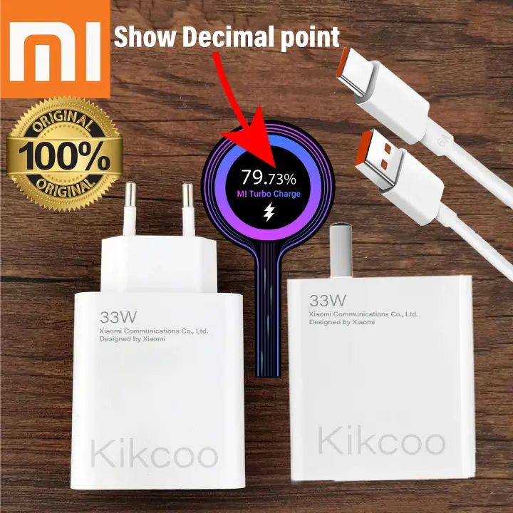 Xiaomi 33W Super Fast Charger and Micro USB Data Cable
