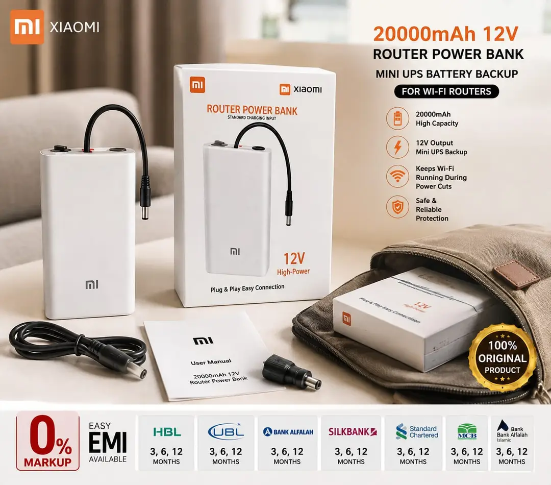 Xiaomi 12V Mini UPS 20000mAh Power Bank For Router