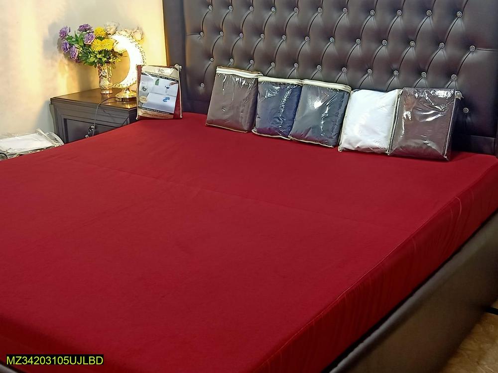 Terry Cotton Double Bed Mattress Cover 72x78"