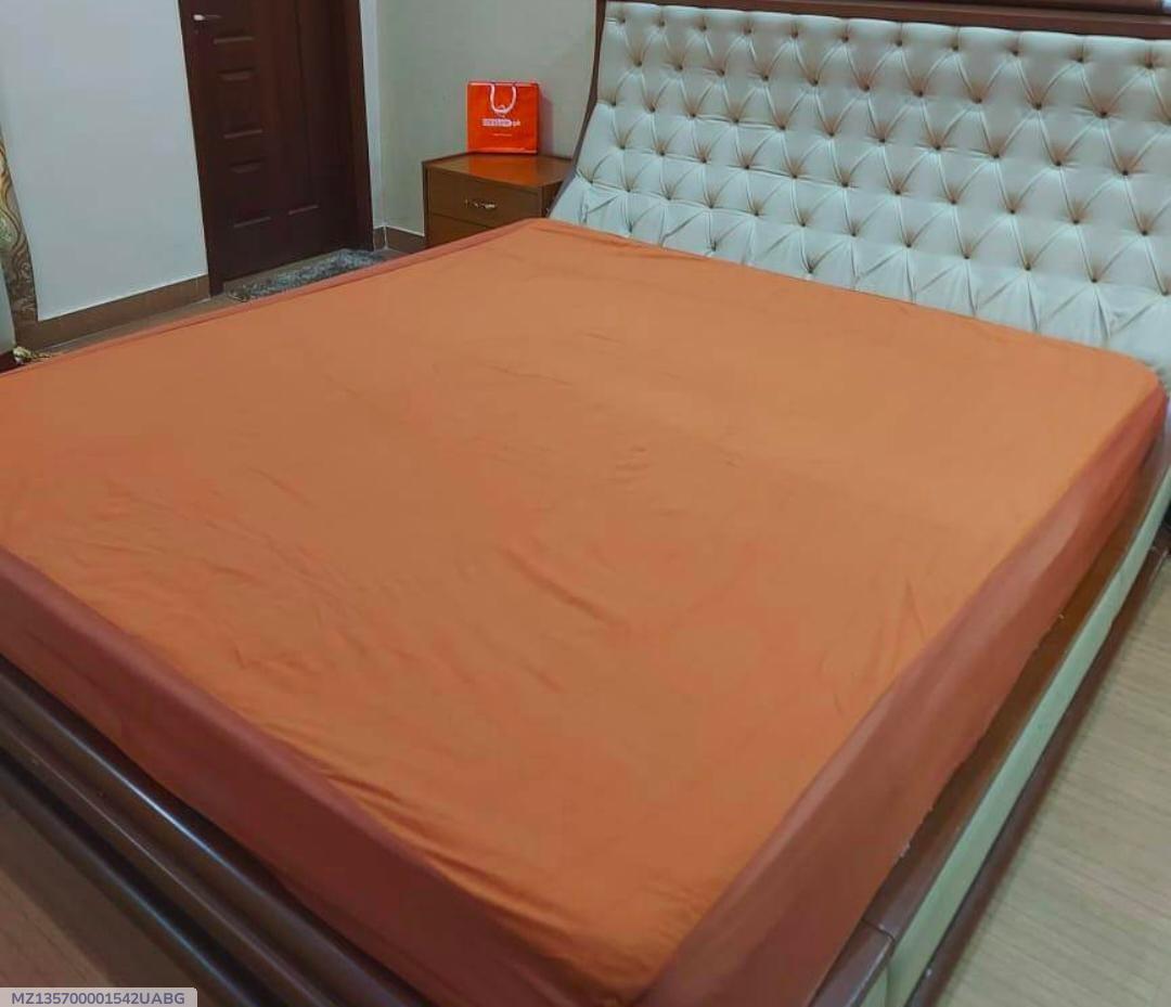 Waterproof Terry Cotton Mattress Cover Mustard Double Bed
