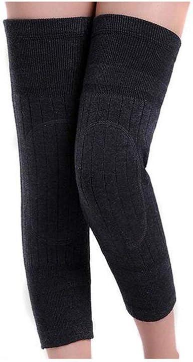 Premium Wool Knee Warmers Black Ribbed Winter Warm Pakistan