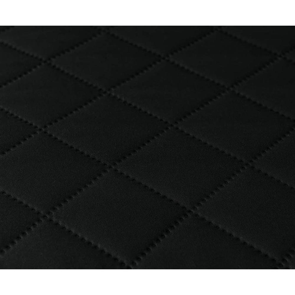 Black Quilted Sofa Cover 5-Seater Cotton Pakistan