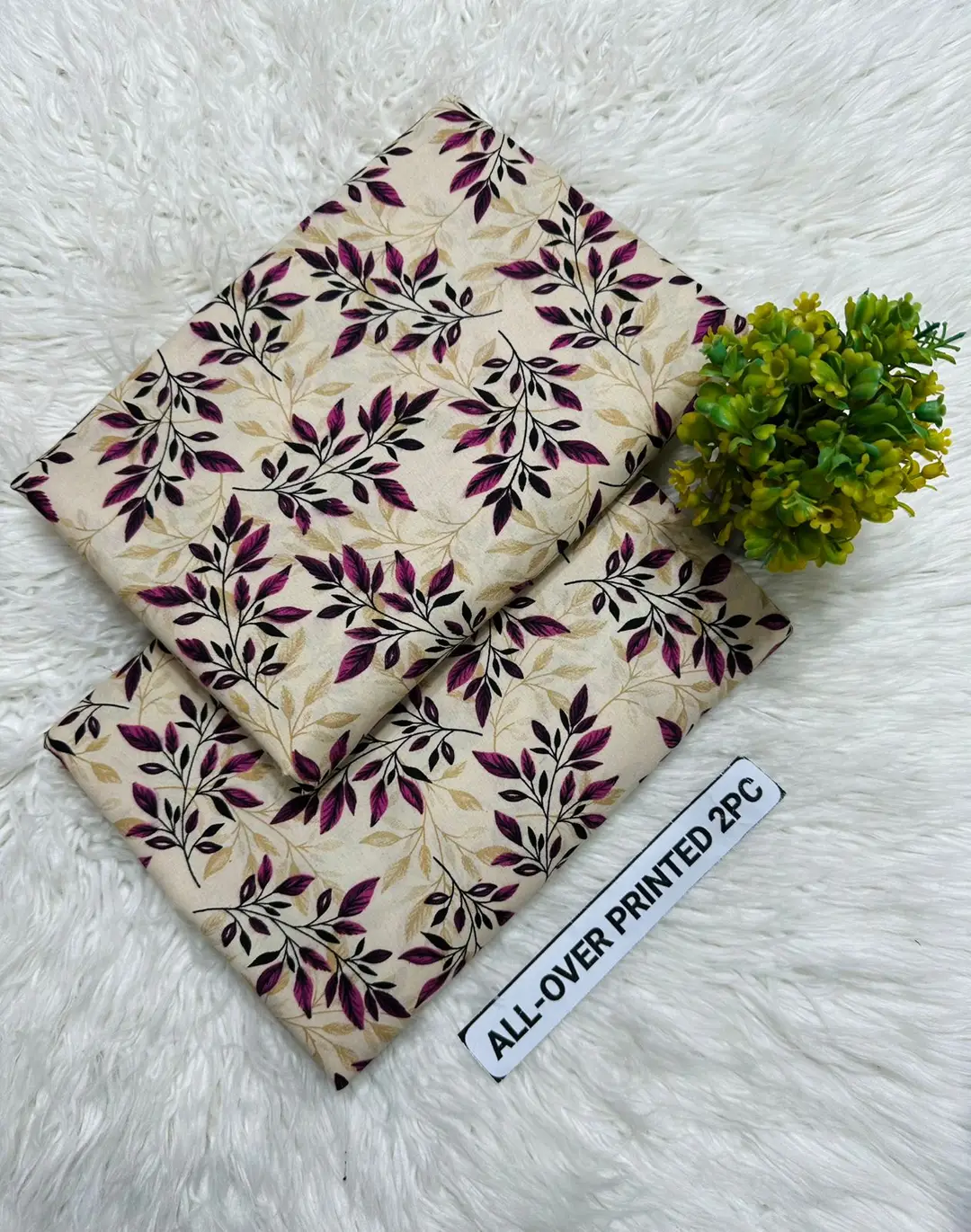 2 Pcs Women's Unstitched Printed Suit