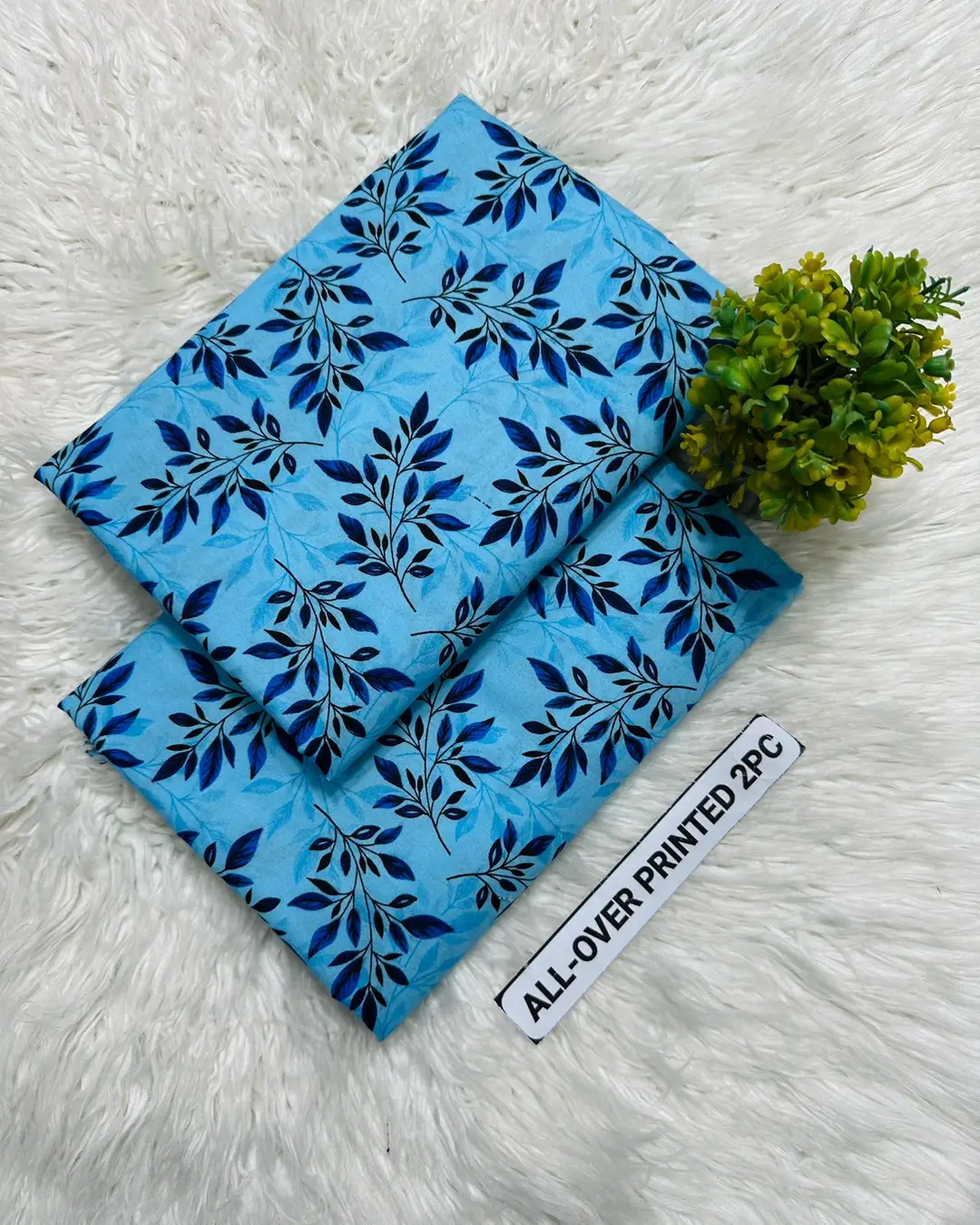 2 Pcs Women's Unstitched Printed Suit