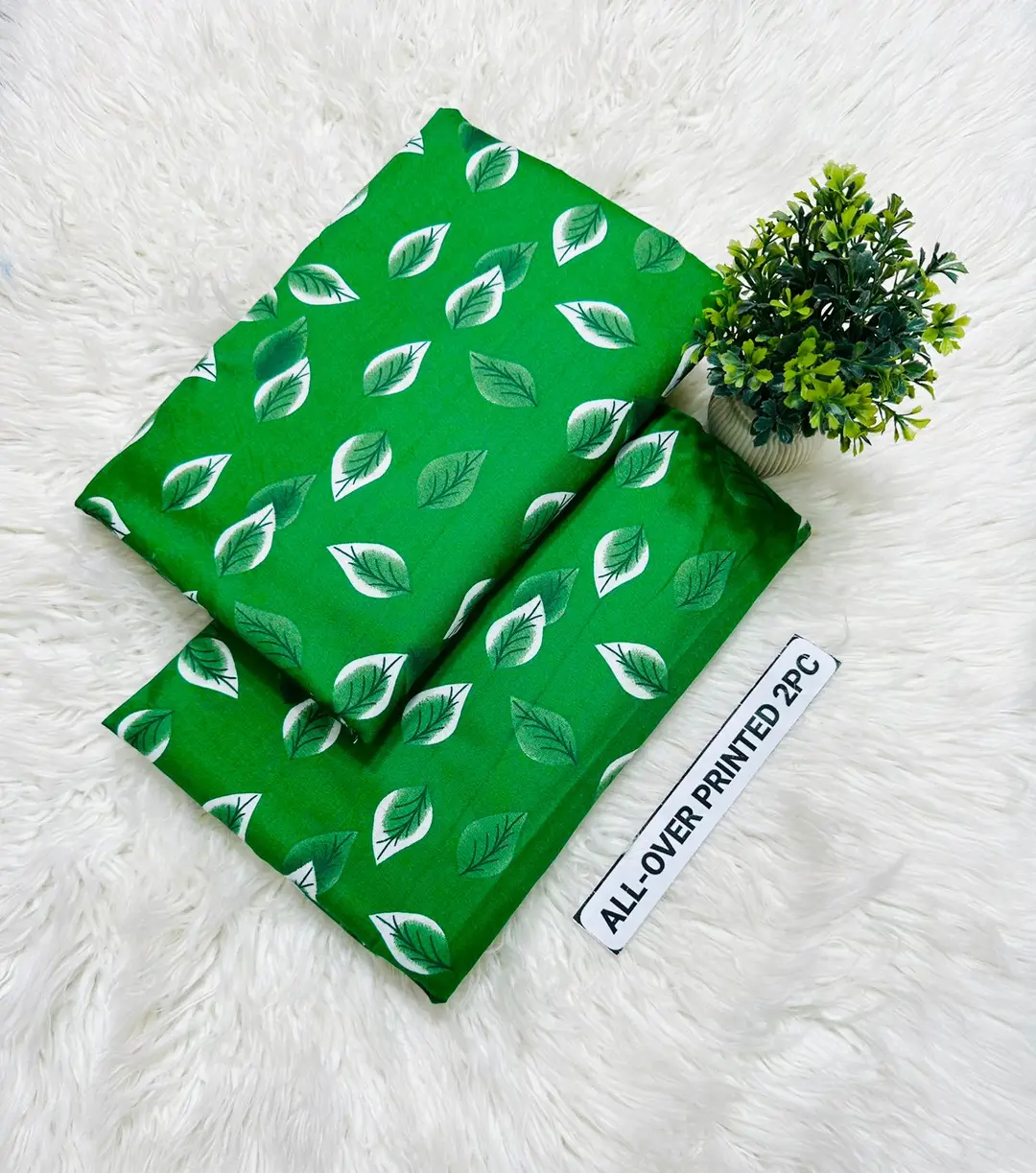 2 Pcs Women's Unstitched Printed Suit