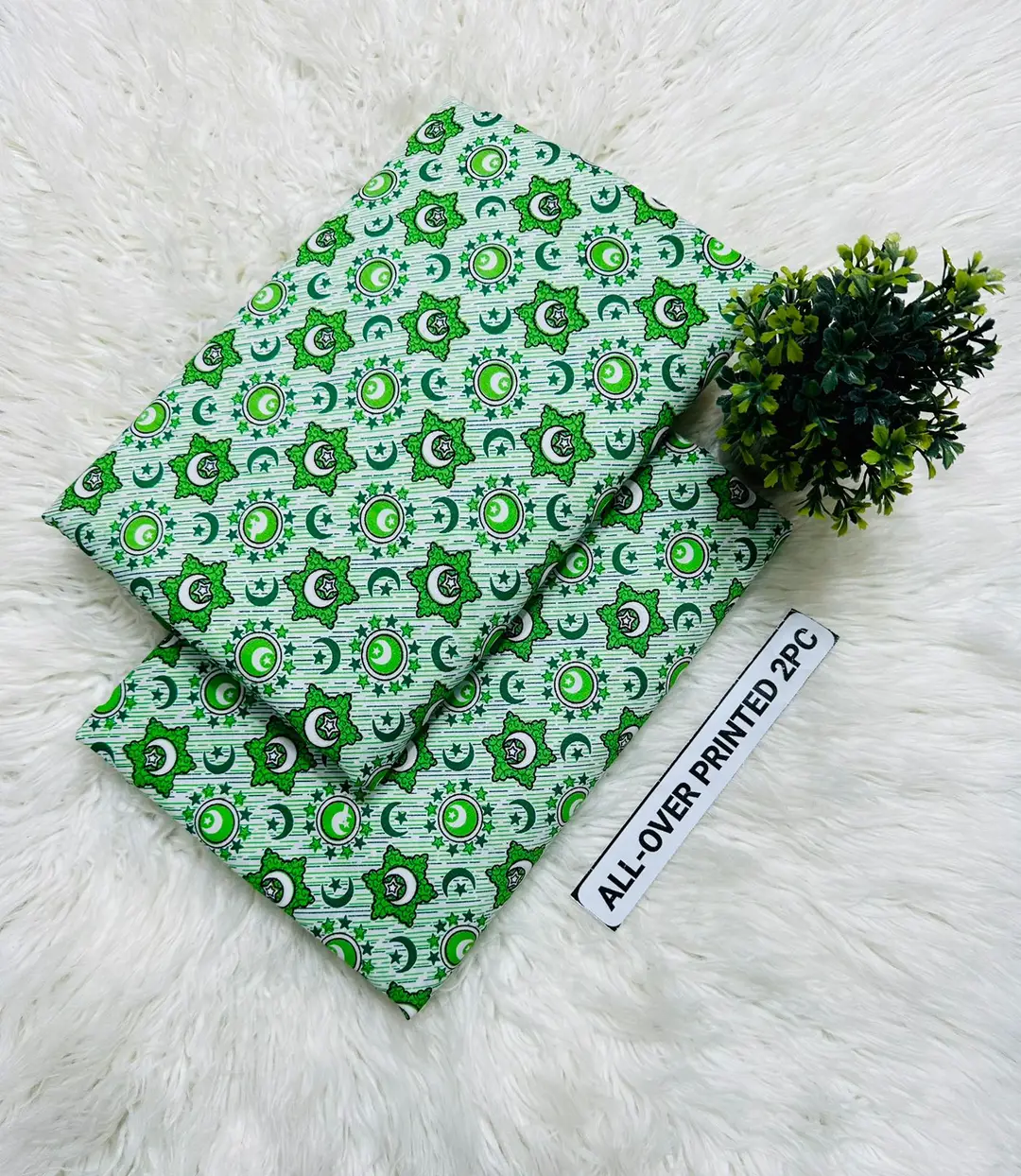 2 Pcs Women's Unstitched Printed Suit