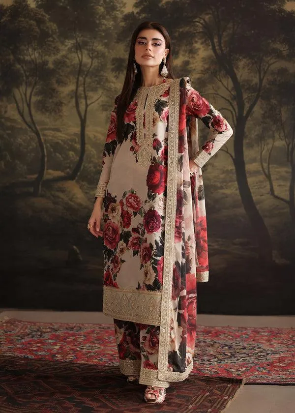 3 Pcs Women's Unstitched Embroidered Suit