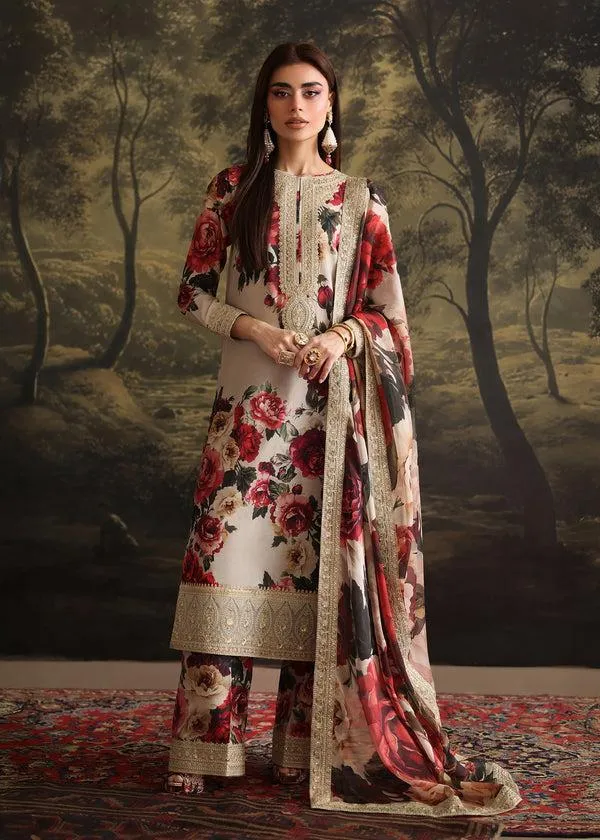 3 Pcs Women's Unstitched Embroidered Suit