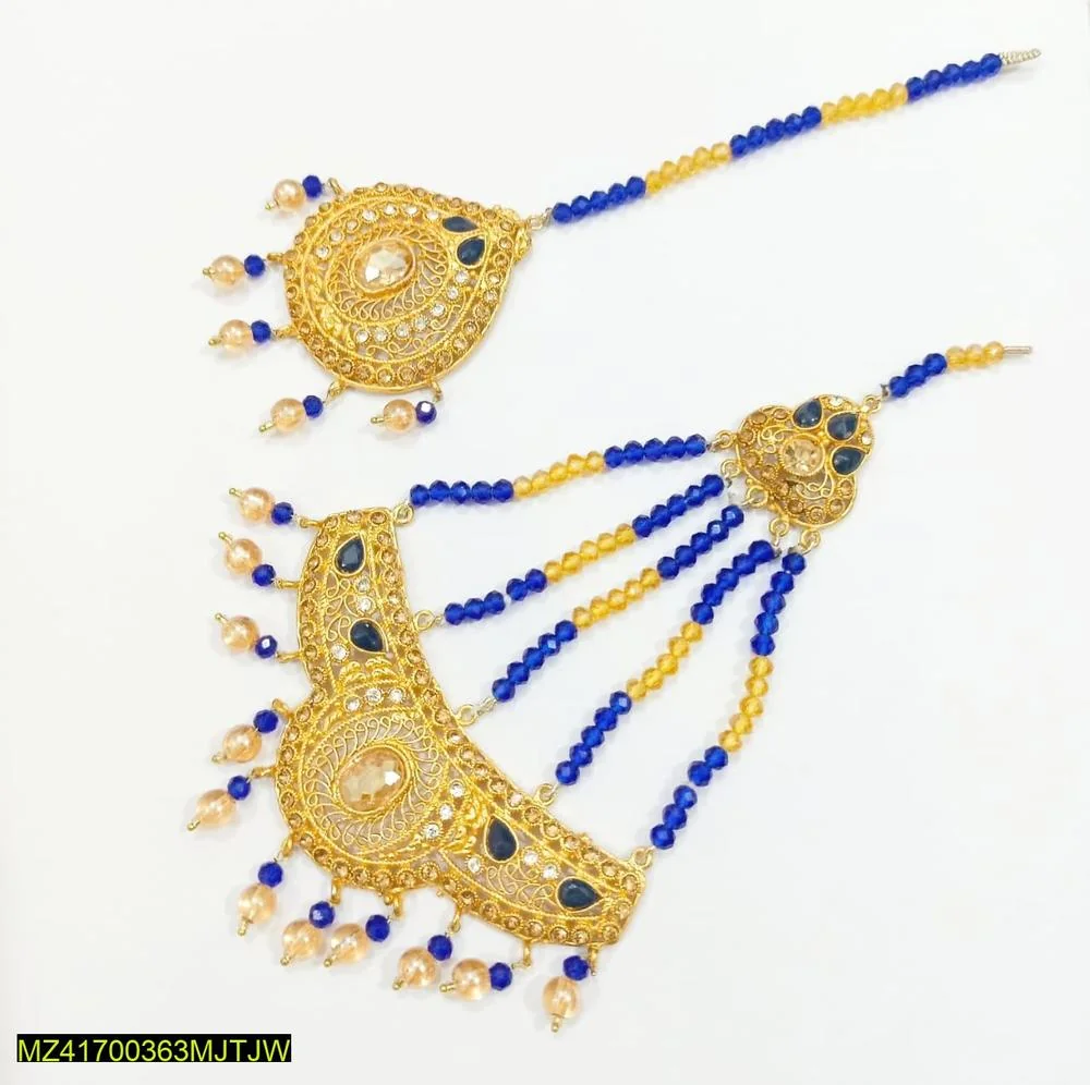 Golden Resin Jhumar With Bindiya Set