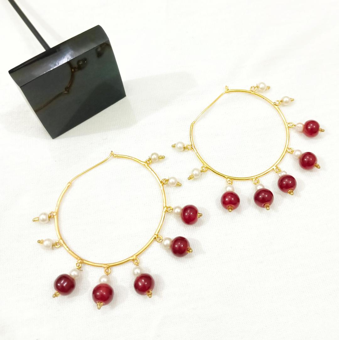 Golden Pearl Earrings for Women Wedding Party Daily Wear