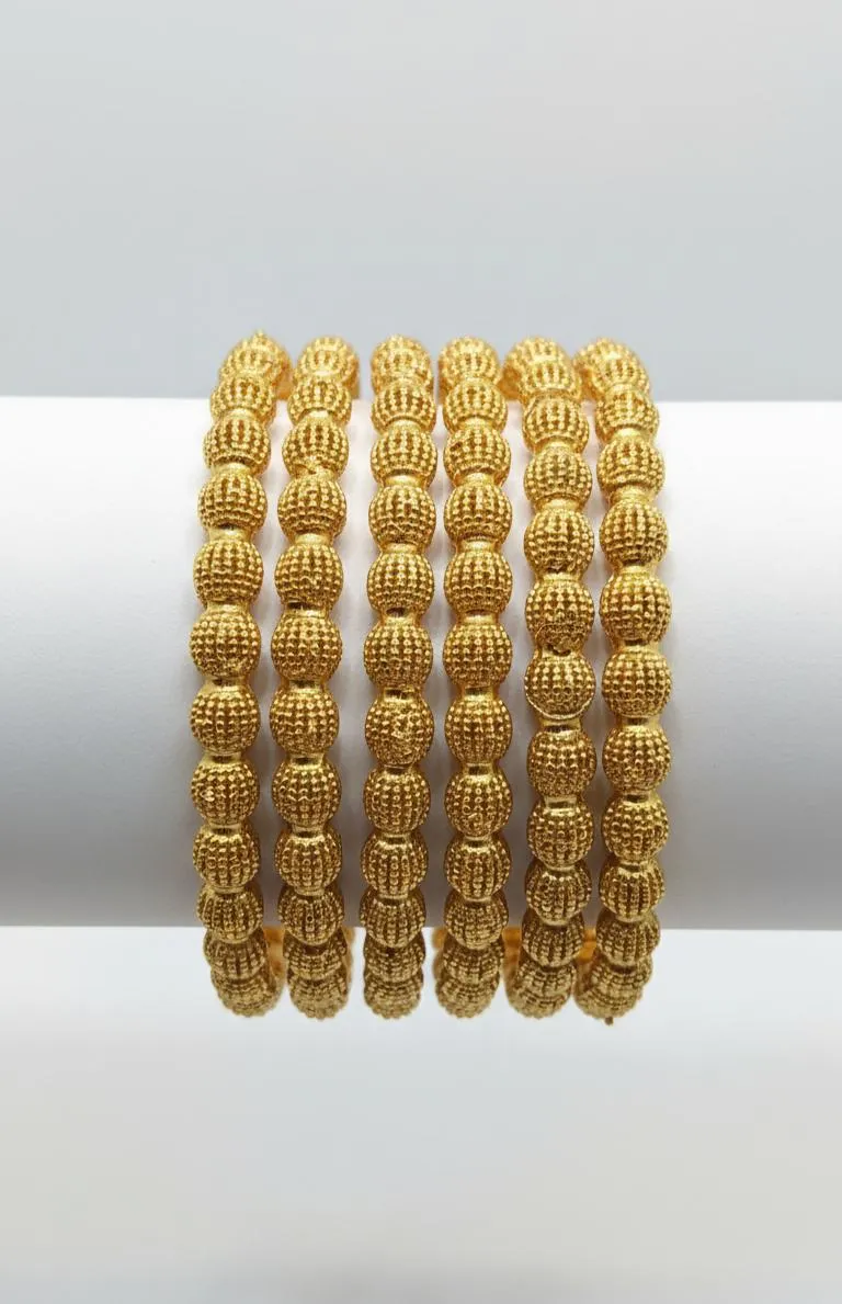 Golden Bangle Set of 6 for Women Wedding Party Wear
