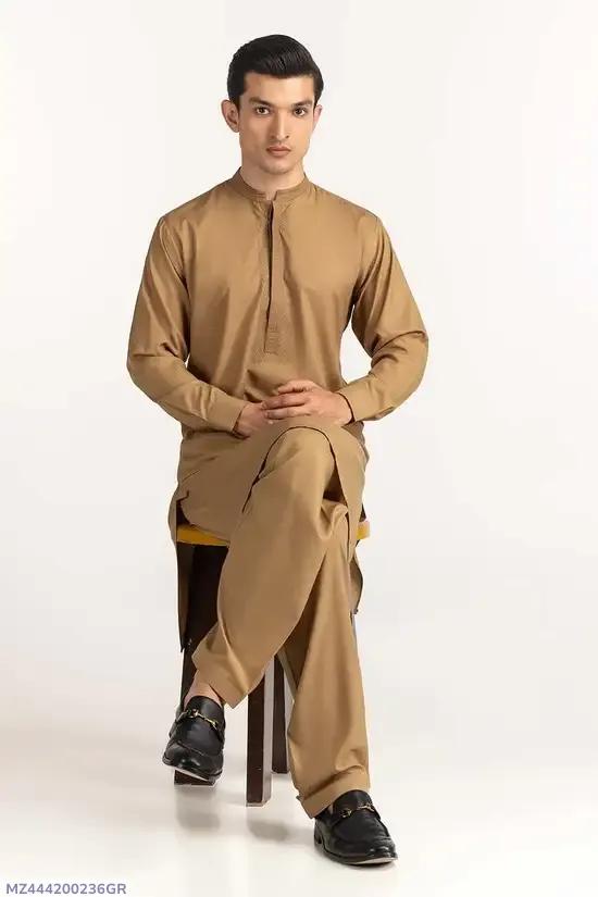 Men’s Unstitched Boski Plain Suit