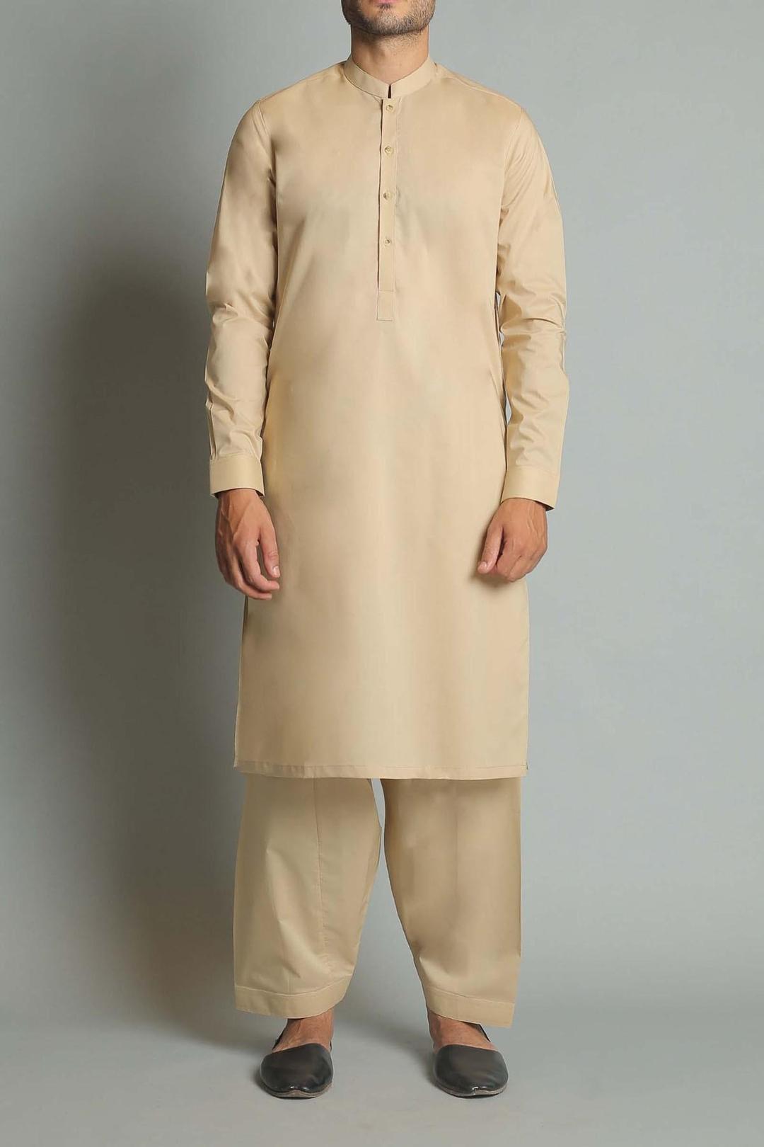 Men’s Unstitched Wool Plain Suit