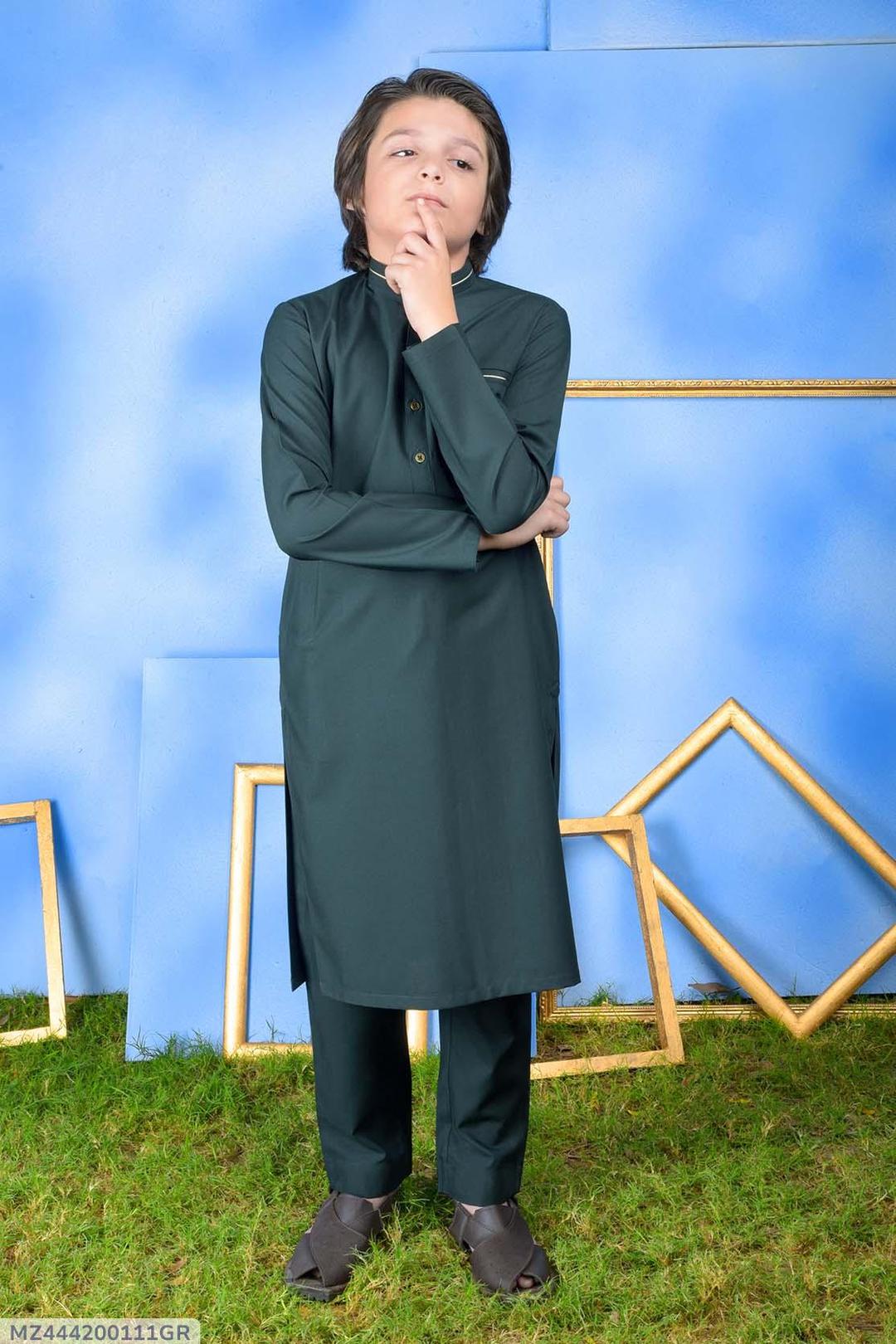 Men’s Unstitched Wool Plain Suit
