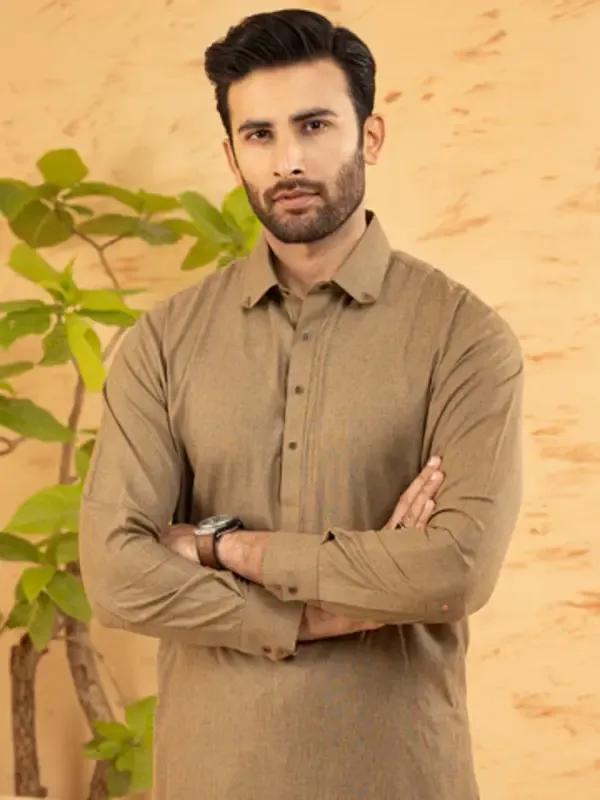Men’s Unstitched Wool Plain Suit