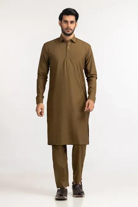 Men’s Unstitched Wool Plain Suit