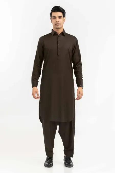Men’s Unstitched Wool Plain Suit