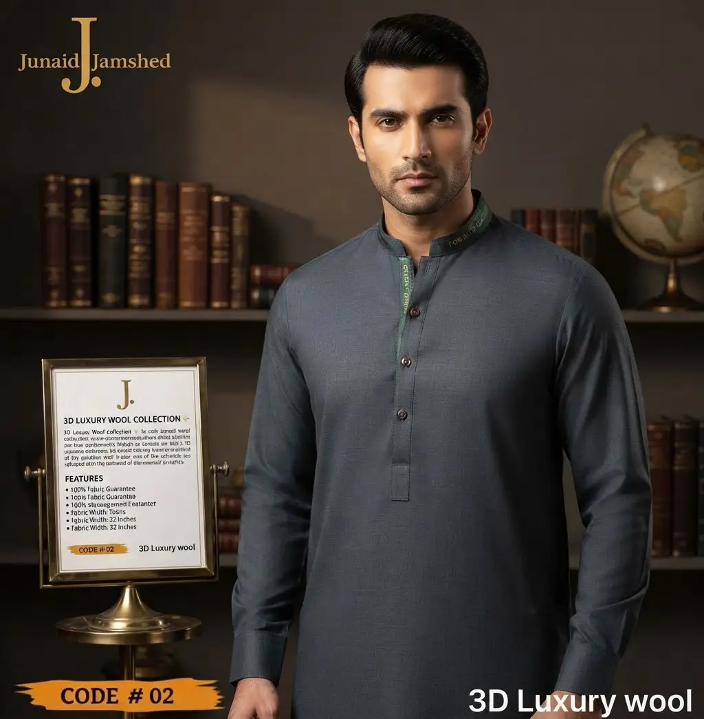 Men’s Unstitched Wool Plain Suit