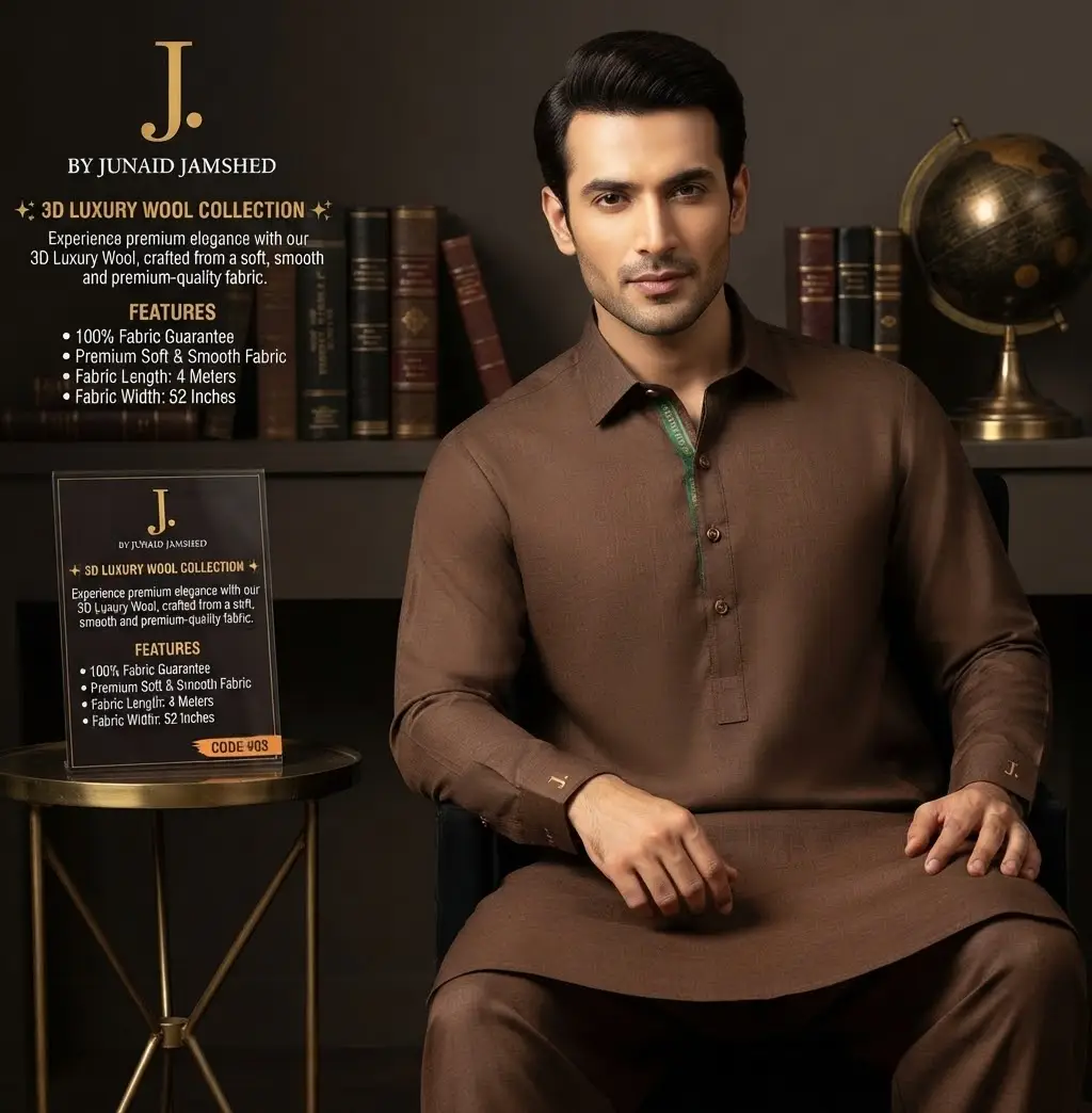Men’s Unstitched Wool Plain Suit