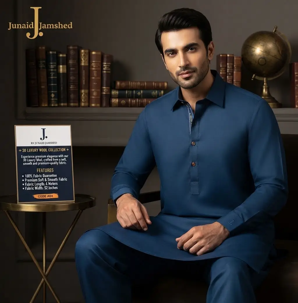 Men’s Unstitched Wool Plain Suit