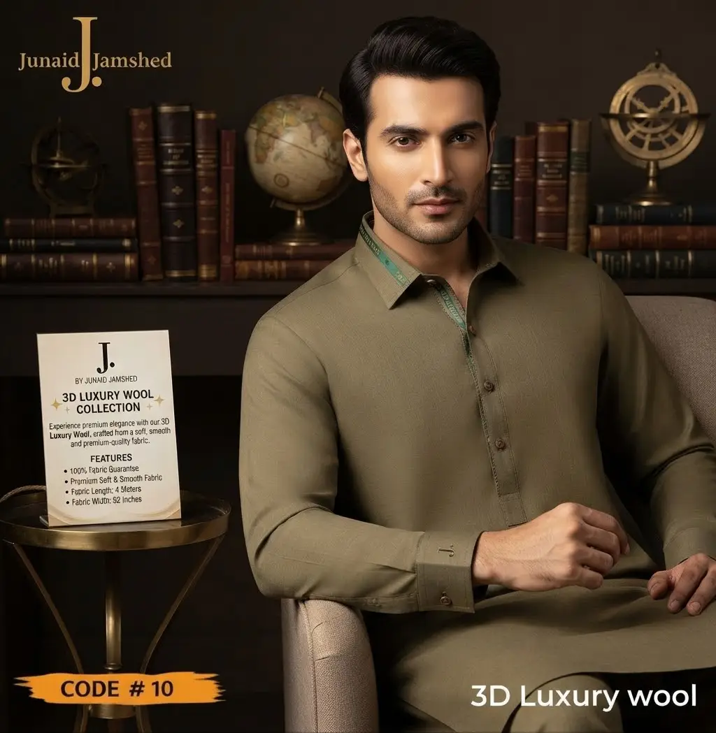Men’s Unstitched Wool Plain Suit