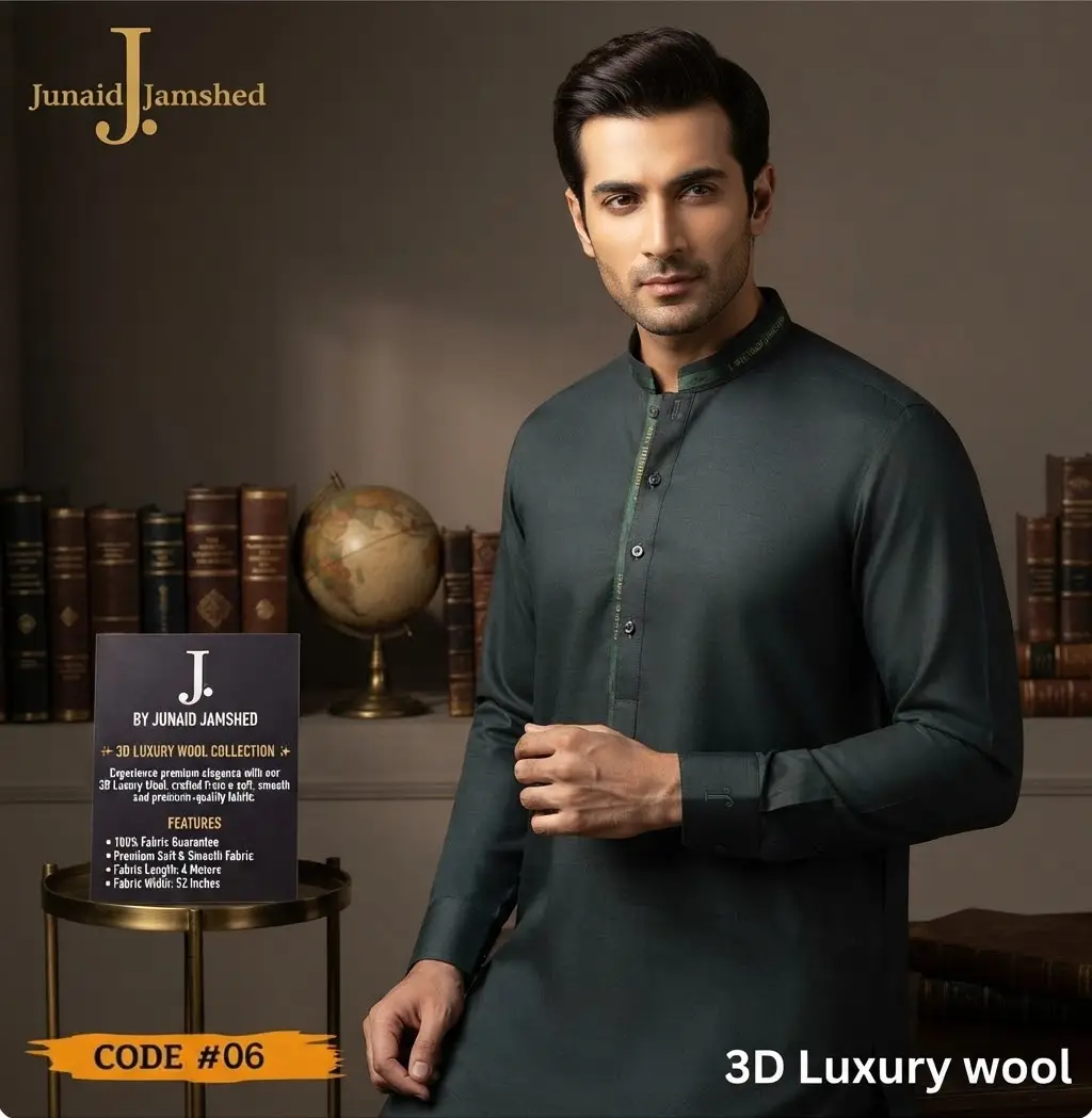 Men’s Unstitched Wool Plain Suit