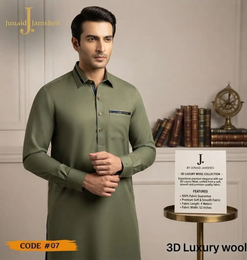 Men’s Unstitched Wool Plain Suit