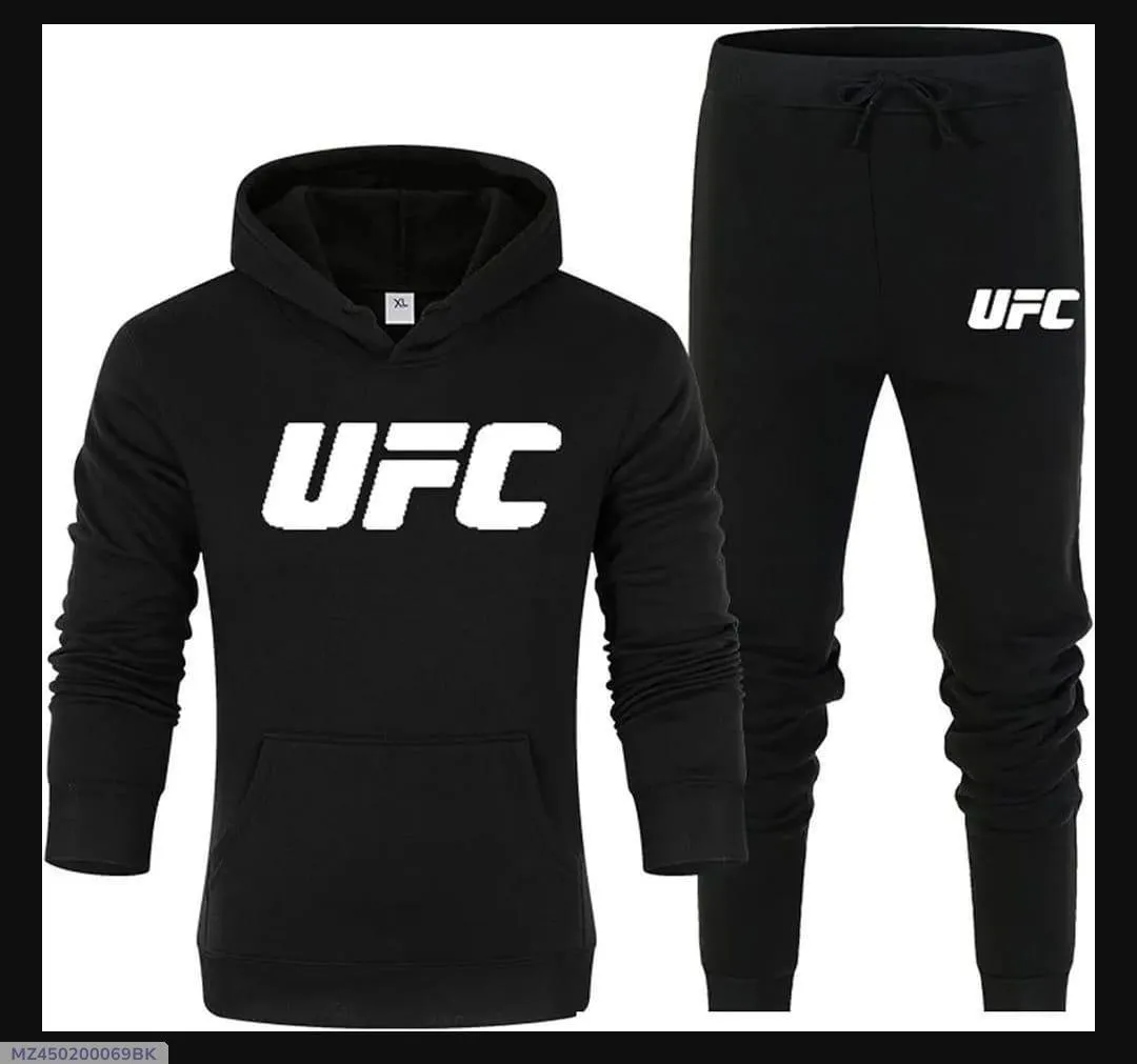 2 Pcs Men's Fleece Printed Track Suit