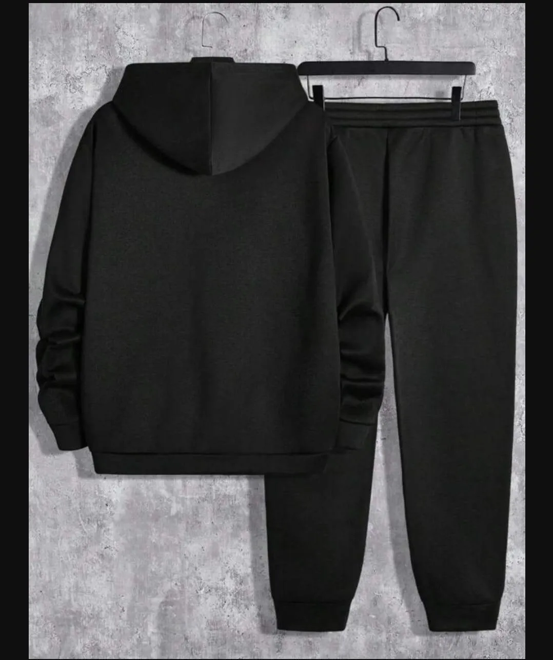 2 Pcs Men's Fleece Printed Track Suit